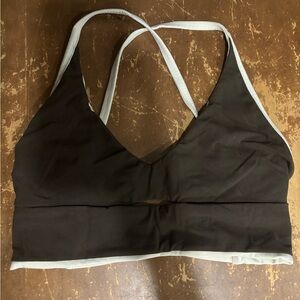 BuffBunny Girlfriend Sports Bra Cold Brew/ Bone- Size Medium